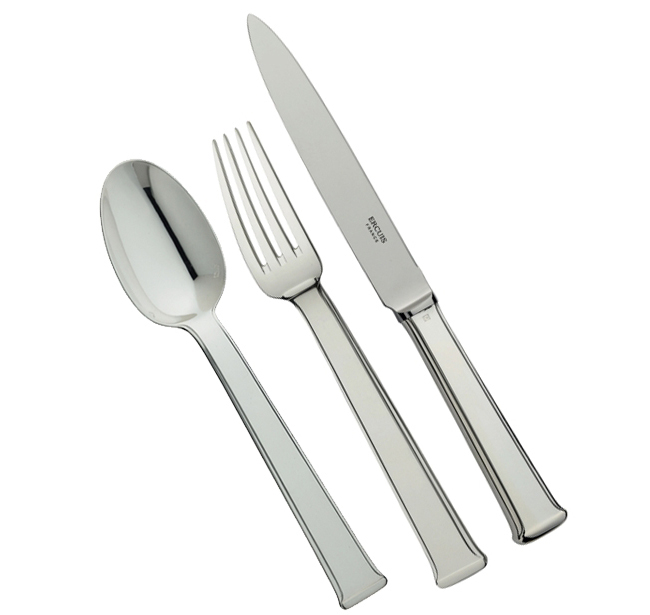 flatware Ercuis silver plated sequoia cheese knife, prongs 659377